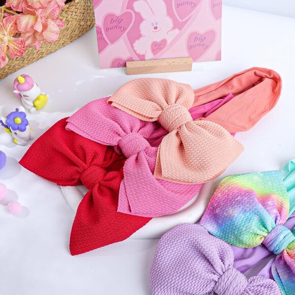 Baby Headbands Handmade Nylon with Hair Bows for Newborns and Kids